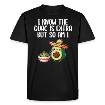 Avocat Guacamole Vegan Cadeau - T-shirt Premium bio Homme - noir - Devant - Nico (187cm)