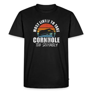 Cornhole - T-shirt Premium bio Homme - noir - Devant - Nico (187cm)