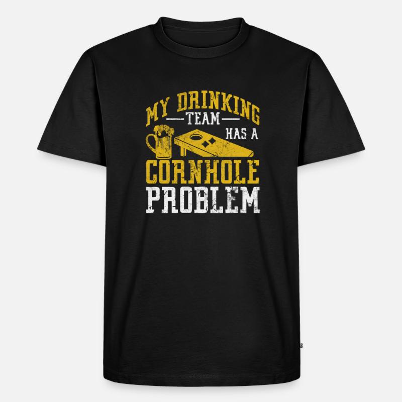 Cornhole - Männer Premium Bio T-Shirt - Schwarz