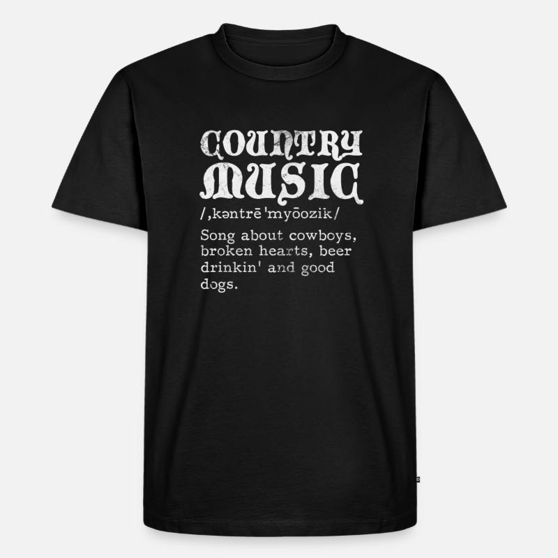 Country - Männer Premium Bio T-Shirt - Schwarz