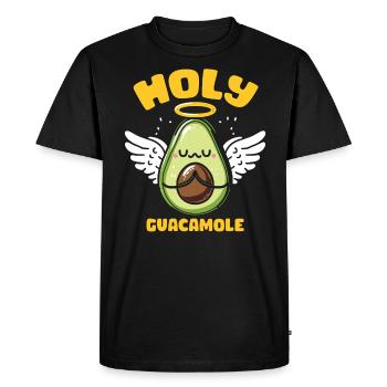 Avocat Guacamole Vegan Cadeau - T-shirt Premium bio Homme - noir - Devant - Nico (187cm)
