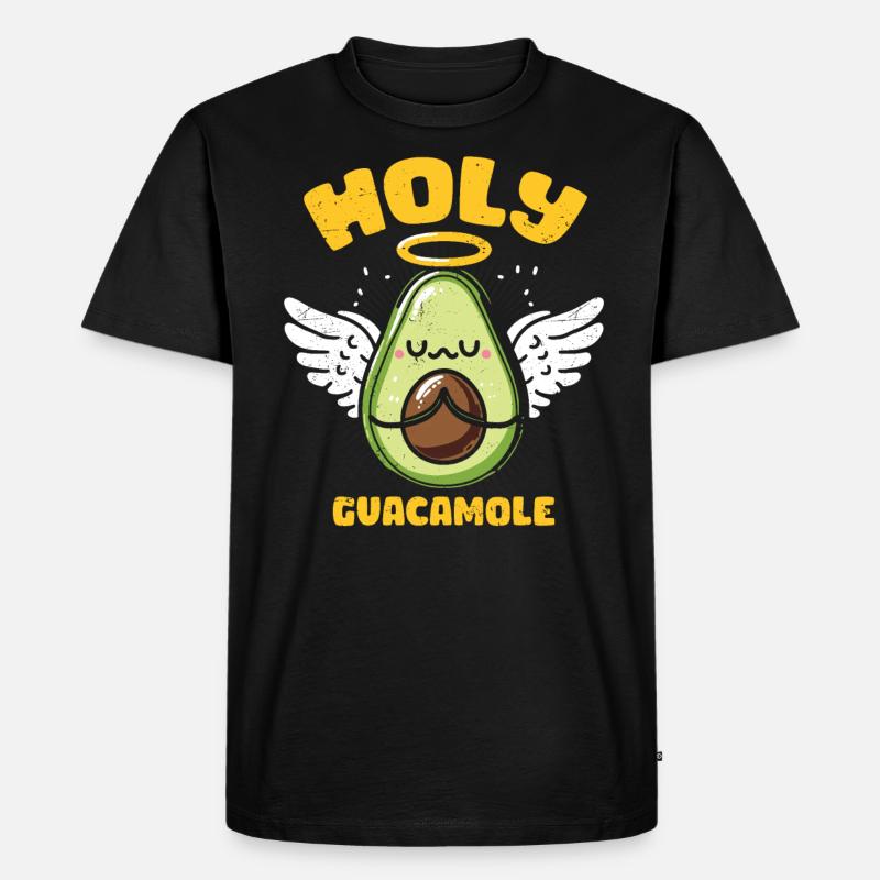 Avocado - Männer Premium Bio T-Shirt - Schwarz
