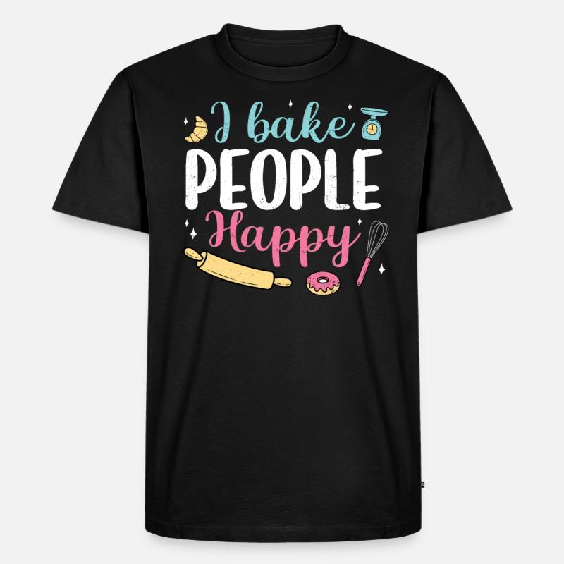 Bäcker - Männer Premium Bio T-Shirt - Schwarz
