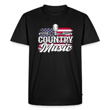 Cadeau de musique country country music - T-shirt Premium bio Homme - noir - Devant - Nico (187cm)