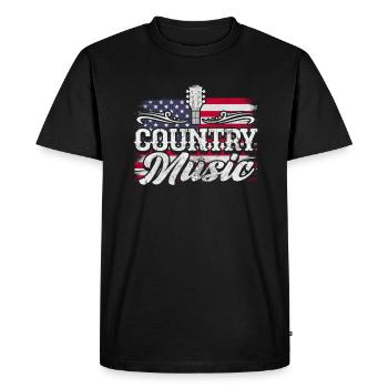Pays - T-shirt Premium bio Homme - noir - Devant - Nico (187cm)