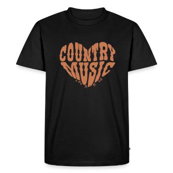 Cadeau de musique country country music - T-shirt Premium bio Homme - noir - Devant - Nico (187cm)