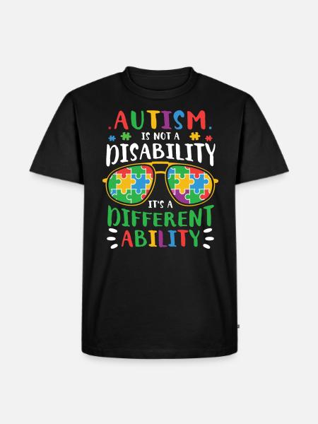 Autism Awareness Day Autistic Gift - Men's Premium Organic T-Shirt - black