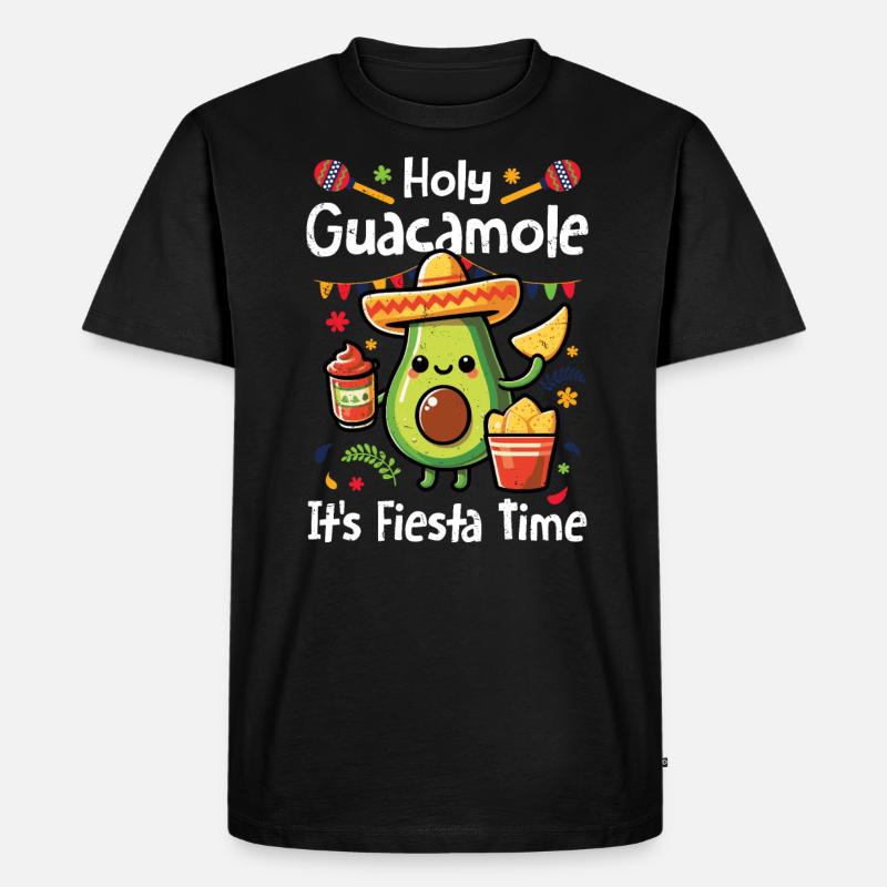 Avocado - Männer Premium Bio T-Shirt - Schwarz