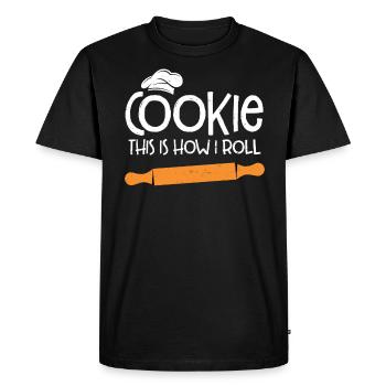 Baker - Men's Premium Organic T-Shirt - black - Front - Nico (187cm)