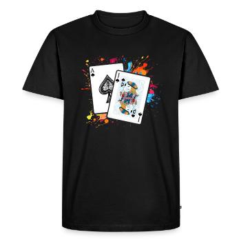 Blackjack - Men's Premium Organic T-Shirt - black - Front - Nico (187cm)
