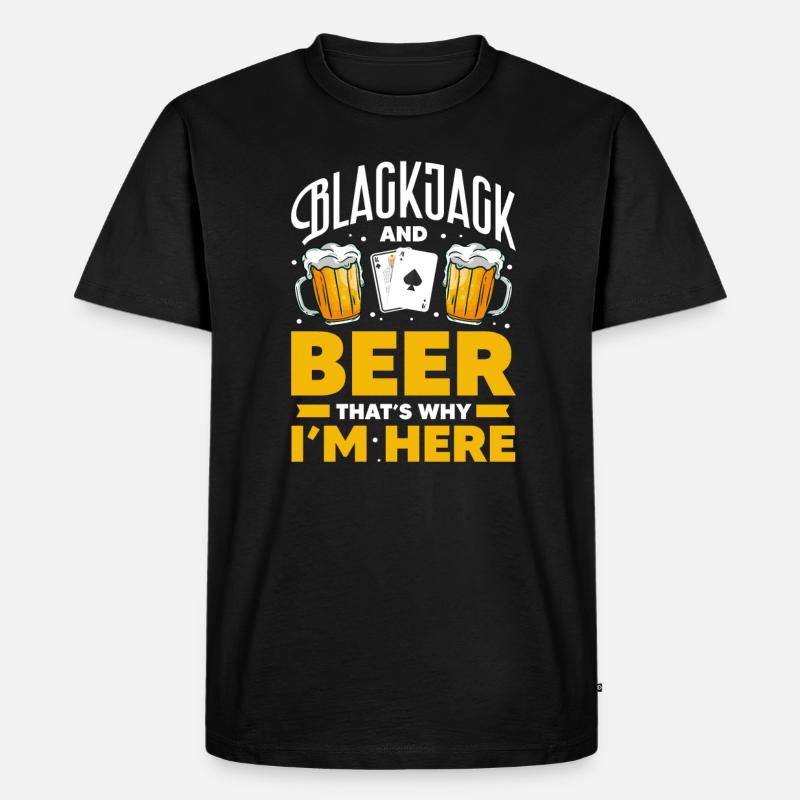 Black Jack - Männer Premium Bio T-Shirt - Schwarz