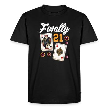 Blackjack - Men's Premium Organic T-Shirt - black - Front - Nico (187cm)