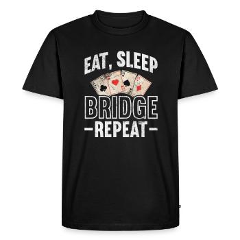 Jeu de cartes de bridge Casino jeu de cartes cadeau - T-shirt Premium bio Homme - noir - Devant - Nico (187cm)