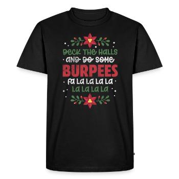 Burpees (burpees) - T-shirt Premium bio Homme - noir - Devant - Nico (187cm)