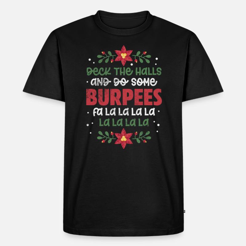 Burpees - Männer Premium Bio T-Shirt - Schwarz