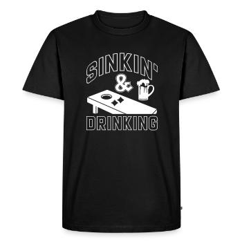 Cornhole Beanbag Blind Hole Gift - Men's Premium Organic T-Shirt - black - Front - Nico (187cm)