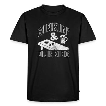 Cornhole - T-shirt Premium bio Homme - noir - Devant - Nico (187cm)