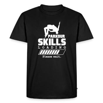 Parkour Parkur Parcur Sport Cadeau - T-shirt Premium bio Homme - noir - Devant - Nico (187cm)