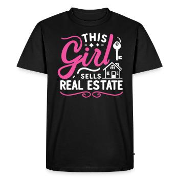 Real Estate Agent Real Estate Agent Gift - Men's Premium Organic T-Shirt - black - Front - Nico (187cm)