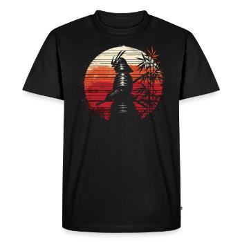 Samouraï Ronin épée combat guerrier cadeau - T-shirt Premium bio Homme - noir - Devant - Nico (187cm)
