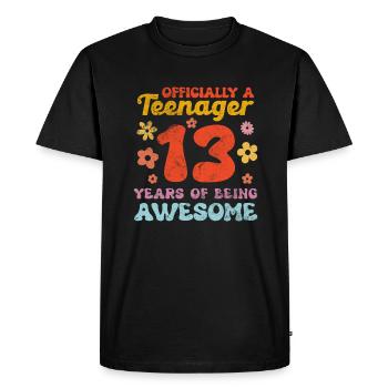 Adolescent - T-shirt Premium bio Homme - noir - Devant - Nico (187cm)