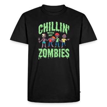 Zombie Zombie Hunter Zombie Apocalypse Cadeau - T-shirt Premium bio Homme - noir - Devant - Nico (187cm)