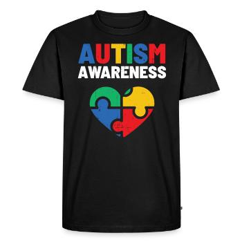 Autism - Men's Premium Organic T-Shirt - black - Front - Nico (187cm)