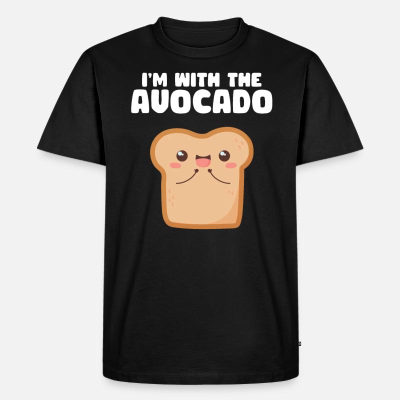 Avocado - Männer Premium Bio T-Shirt - Schwarz