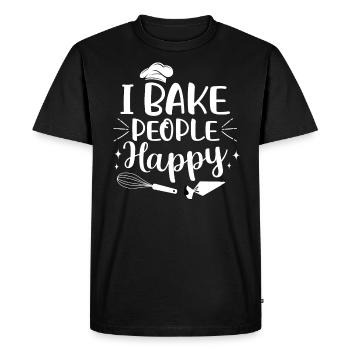 Baker Bakeries Produits de boulangerie Cadeau de cuisson - T-shirt Premium bio Homme - noir - Devant - Nico (187cm)