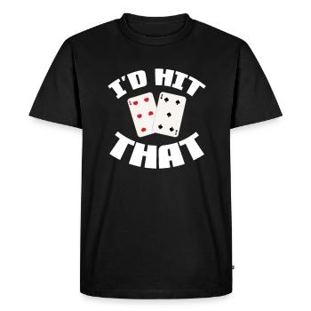 Blackjack - Men's Premium Organic T-Shirt - black - Front - Nico (187cm)