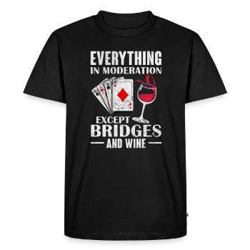 Jeu de cartes de bridge Jeu de cartes Casino Jeu de cartes Cadeau - T-shirt Premium bio Homme - noir - Devant - Nico (187cm)