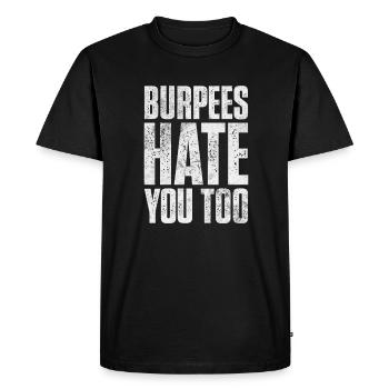 Burpees - T-shirt Premium bio Homme - noir - Devant - Nico (187cm)
