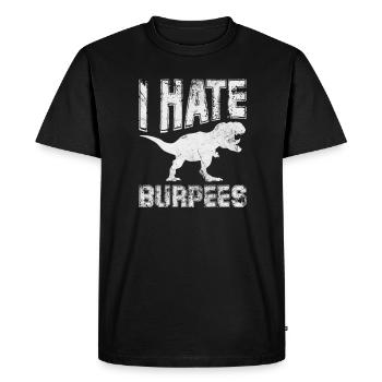 Burpees - T-shirt Premium bio Homme - noir - Devant - Nico (187cm)