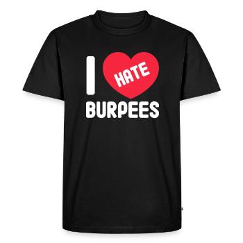 Burpees Fitness Cadeau de musculation Burpee - T-shirt Premium bio Homme - noir - Devant - Nico (187cm)