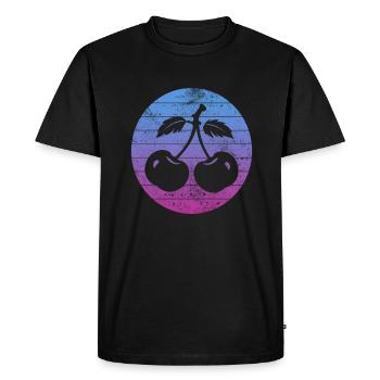 Cherry - Men's Premium Organic T-Shirt - black - Front - Nico (187cm)