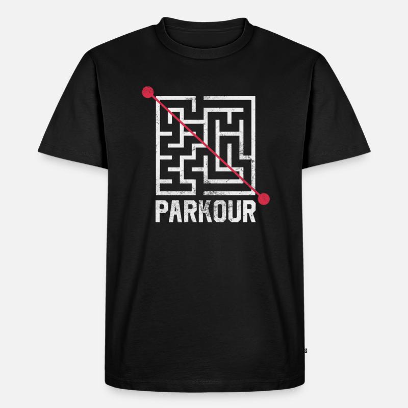 Parkour - Männer Premium Bio T-Shirt - Schwarz