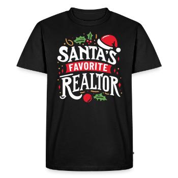 Real Estate Agent Real Estate Agent Gift - Men's Premium Organic T-Shirt - black - Front - Nico (187cm)