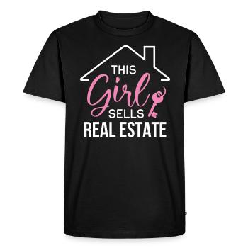 Real Estate Agent Real Estate Agent Gift - Men's Premium Organic T-Shirt - black - Front - Nico (187cm)