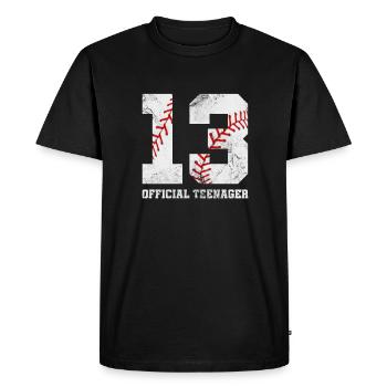 Adolescent - T-shirt Premium bio Homme - noir - Devant - Nico (187cm)