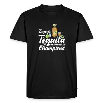 Tequila Sunrise Booze Party Mexico Gift - Men's Premium Organic T-Shirt - black - Front - Nico (187cm)
