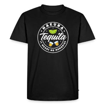 Tequila Sunrise Booze Party Mexico Gift - Men's Premium Organic T-Shirt - black - Front - Nico (187cm)