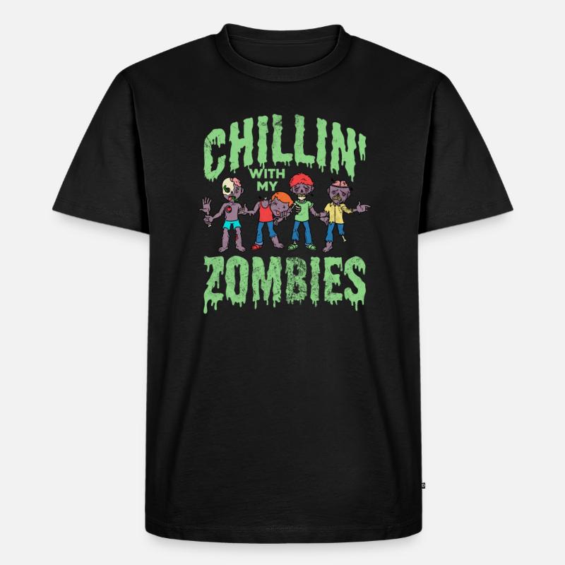 Zombie - Männer Premium Bio T-Shirt - Schwarz