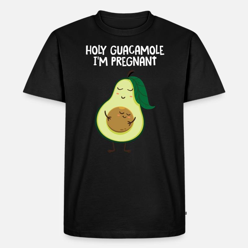 Avocado - Männer Premium Bio T-Shirt - Schwarz