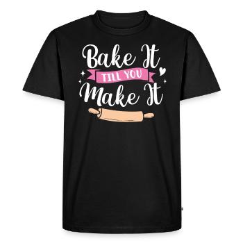 Baker Bakeries Produits de boulangerie Cadeau de cuisson - T-shirt Premium bio Homme - noir - Devant - Nico (187cm)