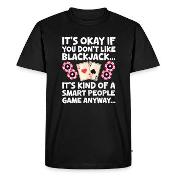 Blackjack - Men's Premium Organic T-Shirt - black - Front - Nico (187cm)