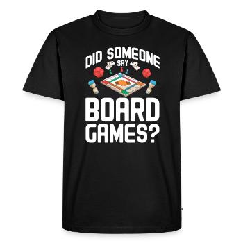 Jeux de société Jeux de société Jeux de nuit Jeux de société Cadeau - T-shirt Premium bio Homme - noir - Devant - Nico (187cm)