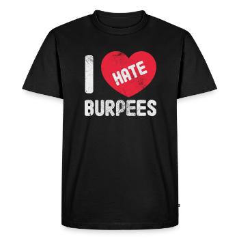 Burpees - T-shirt Premium bio Homme - noir - Devant - Nico (187cm)