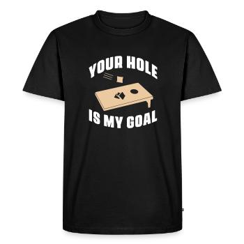 Cornhole Beanbag Blind Hole Gift - Men's Premium Organic T-Shirt - black - Front - Nico (187cm)