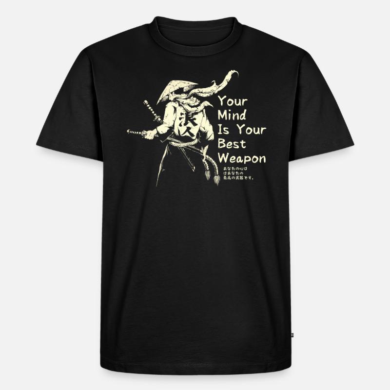 Samurai - Männer Premium Bio T-Shirt - Schwarz