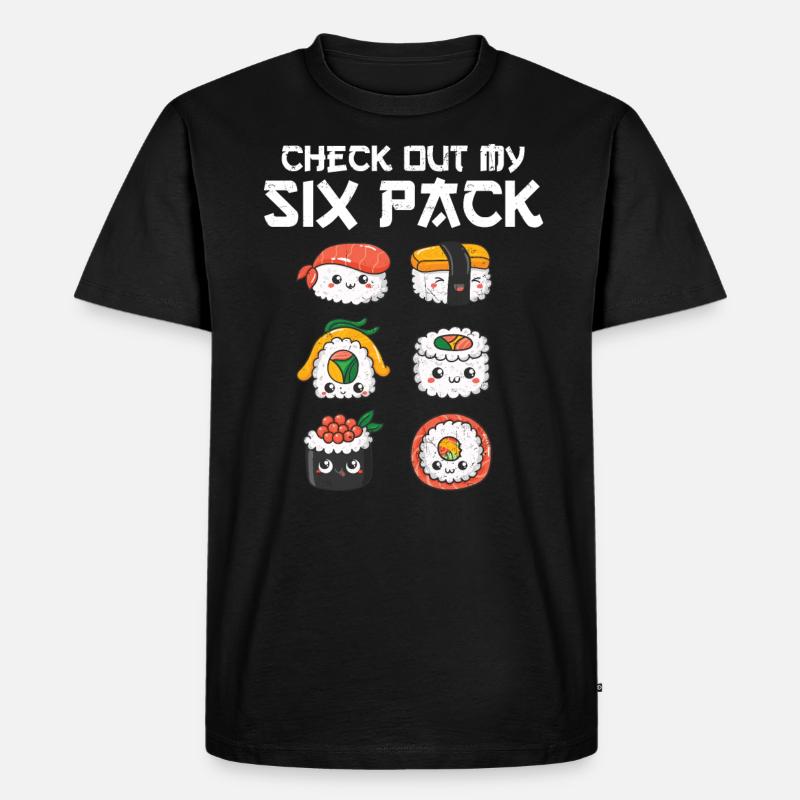 Sushi - Männer Premium Bio T-Shirt - Schwarz